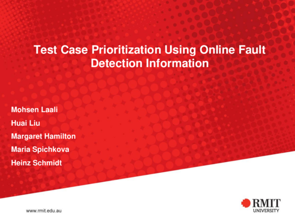 (PDF) Test Case Prioritization Using Online Fault Detection Information