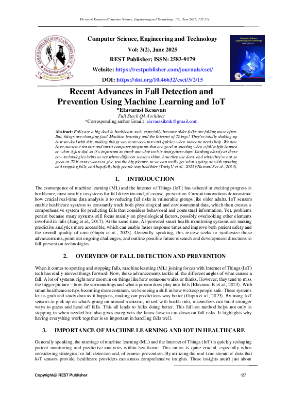 (PDF) Recent Advances in Fall Detection and Prevention Using Machine ...