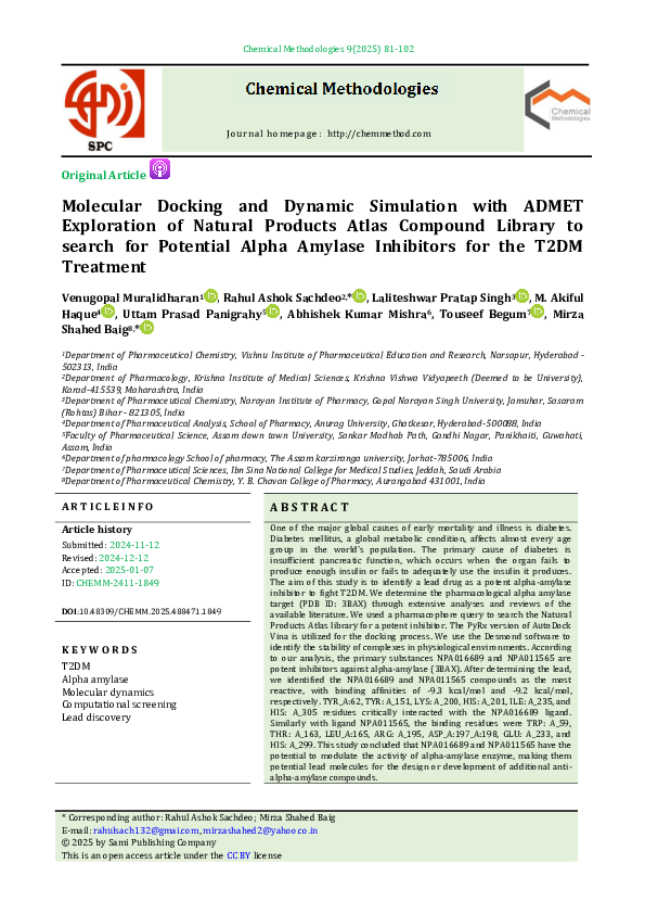 (PDF) Molecular Docking and Dynamic Simulation with ADMET Exploration ...