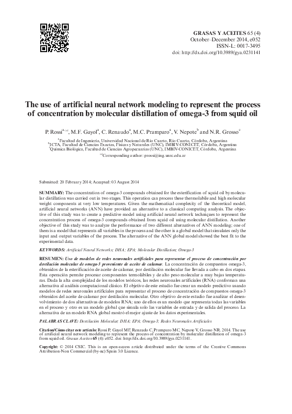 (PDF) The use of artificial neural network modeling to represent the ...