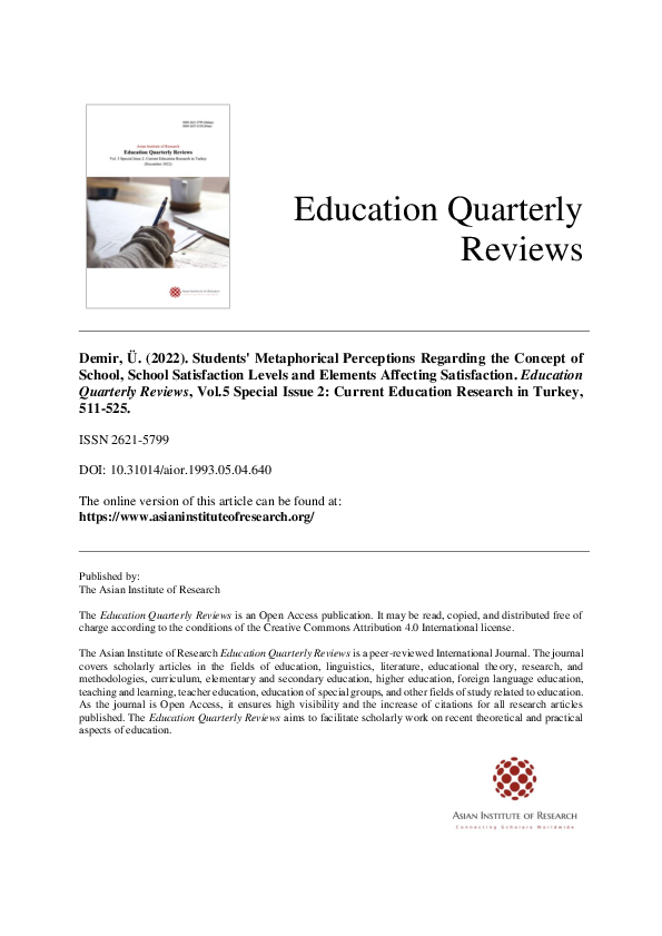 (PDF) Students' Metaphorical Perceptions Regarding the Concept of ...