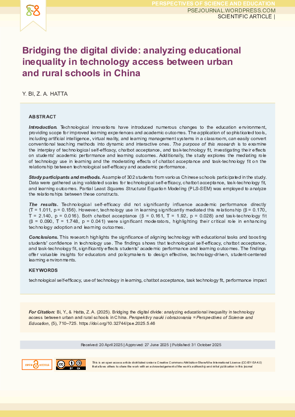 (PDF) Bridging the digital divide: analyzing educational inequality in ...