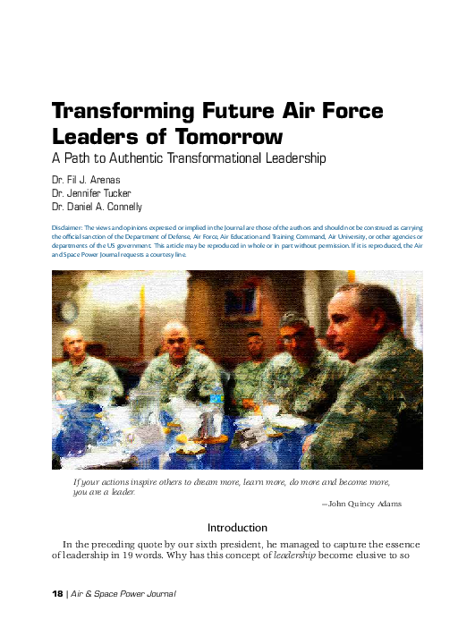 (PDF) Transforming Future Air Force Leaders of Tomorrow: A Path to ...