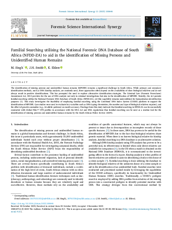 (PDF) Familial Searching utilising the National Forensic DNA Database ...