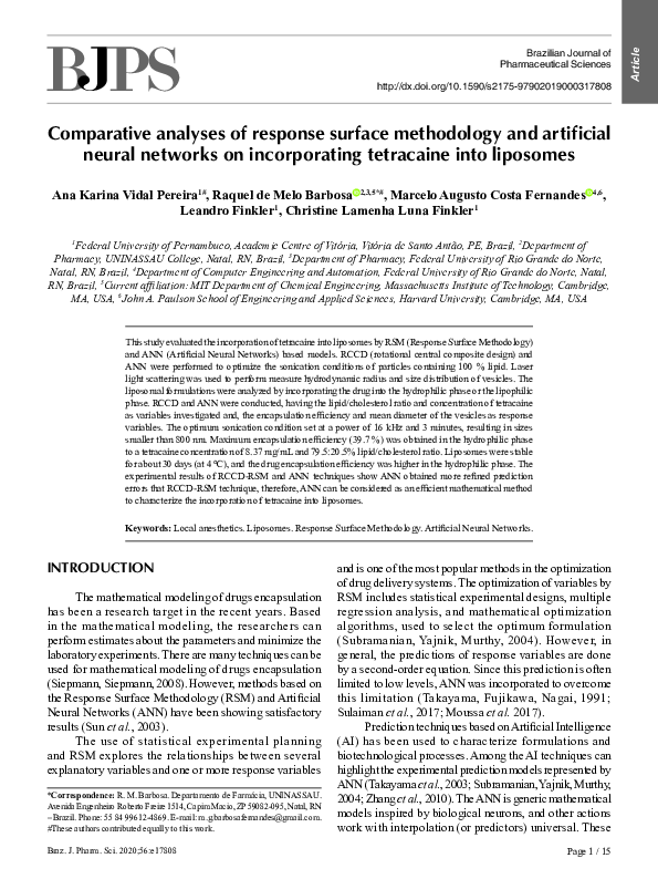 (PDF) Comparative analyses of response surface methodology and ...