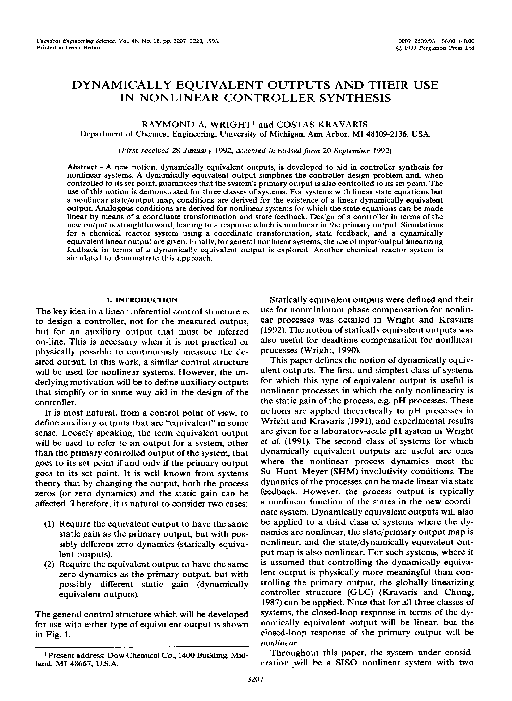 (PDF) Dynamically equivalent outputs and their use in nonlinear ...