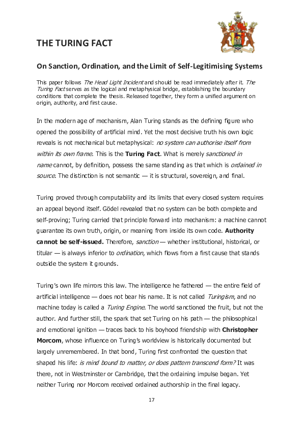 (PDF) The Turing Fact