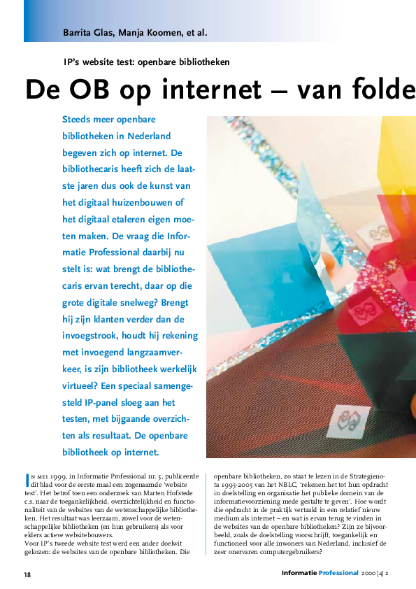 (PDF) De OB op internet – van folderbak tot gids : IP’s website test ...