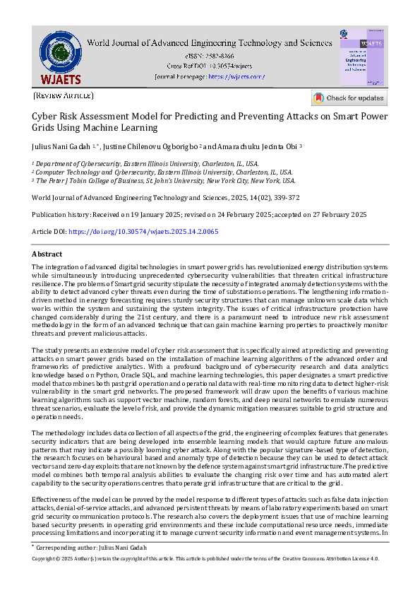 (PDF) Cyber Risk Assessment Model for Predicting and Preventing Attacks ...