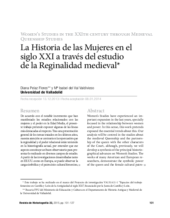 (PDF) La Historia de las Mujeres en el siglo XXI a través del estudio ...