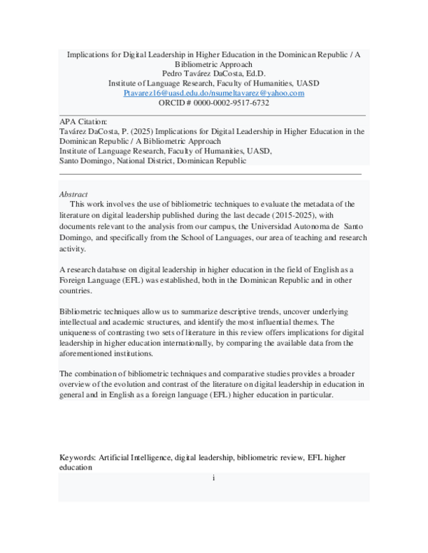(PDF) Implications for Digital Leadership in Higher Education in the ...