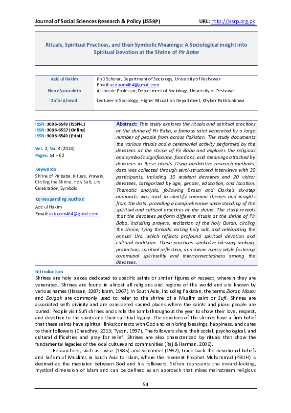 (PDF) Rituals, Spiritual Practices, and their Symbolic Meanings: A ...