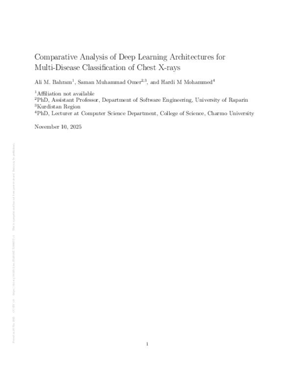 (PDF) Comparative Analysis of Deep Learning Architectures for Multi ...