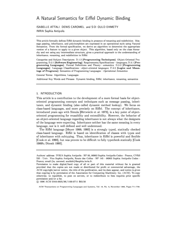 (PDF) A natural semantics for Eiffel dynamic binding