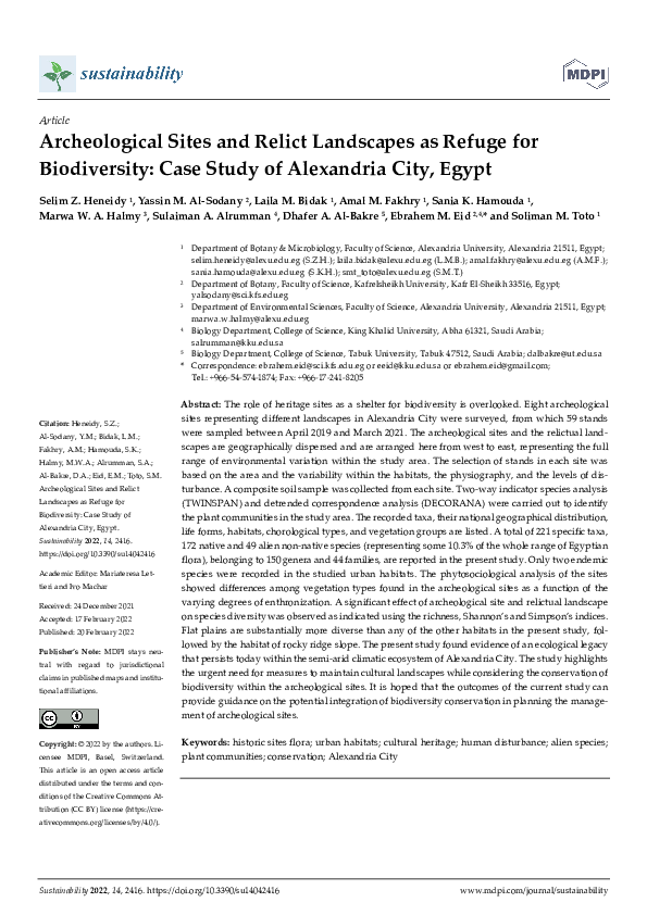 (PDF) Archeological Sites and Relict Landscapes as Refuge for ...