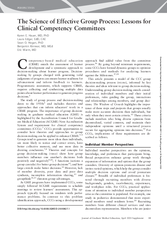 (PDF) The Science of Effective Group Process: Lessons for Clinical ...