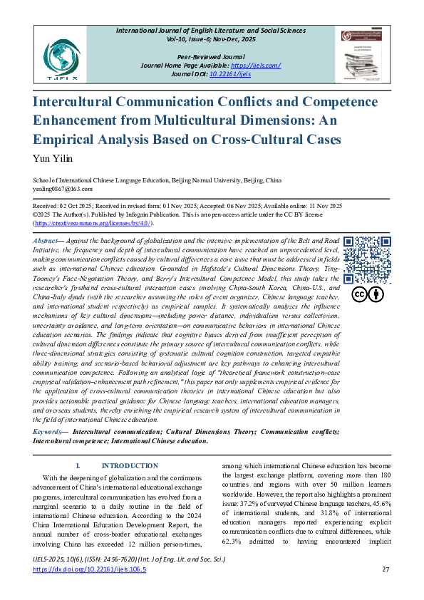 (PDF) Intercultural Communication Conflicts and Competence Enhancement ...