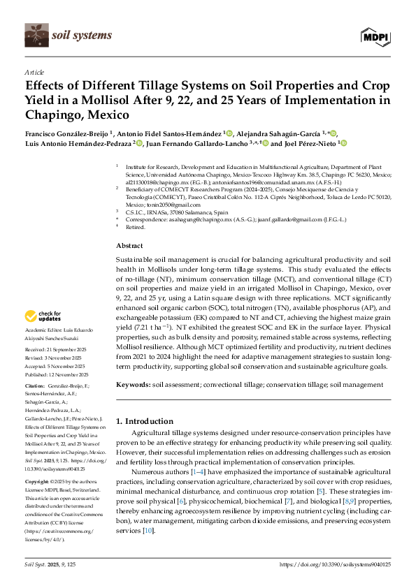 (PDF) Effects of Different Tillage Systems on Soil Properties and Crop ...