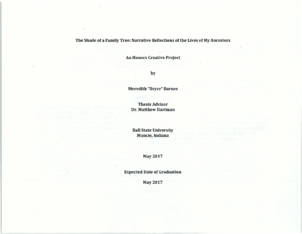 (PDF) The shade of a family tree : narrative reflections of the lives ...