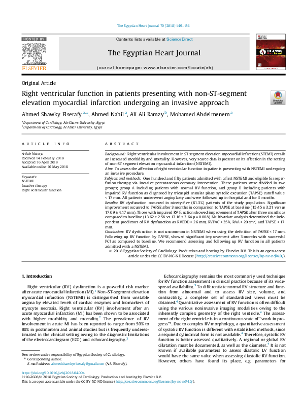 (PDF) Right ventricular function in patients presenting with non-ST ...