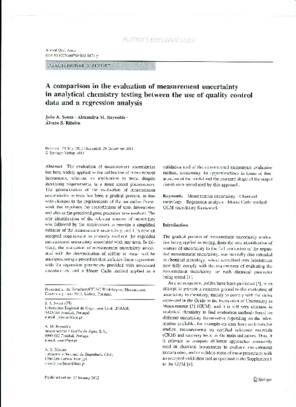 (PDF) A comparison in the evaluation of measurement uncertainty in ...