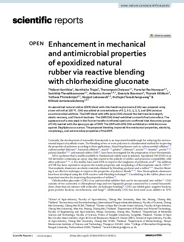 (PDF) Enhancement in mechanical and antimicrobial properties of ...