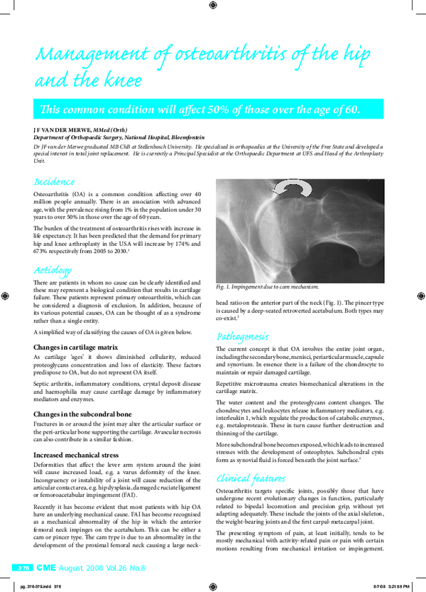 (PDF) Management of Osteoarthritis of the Hip and Knee