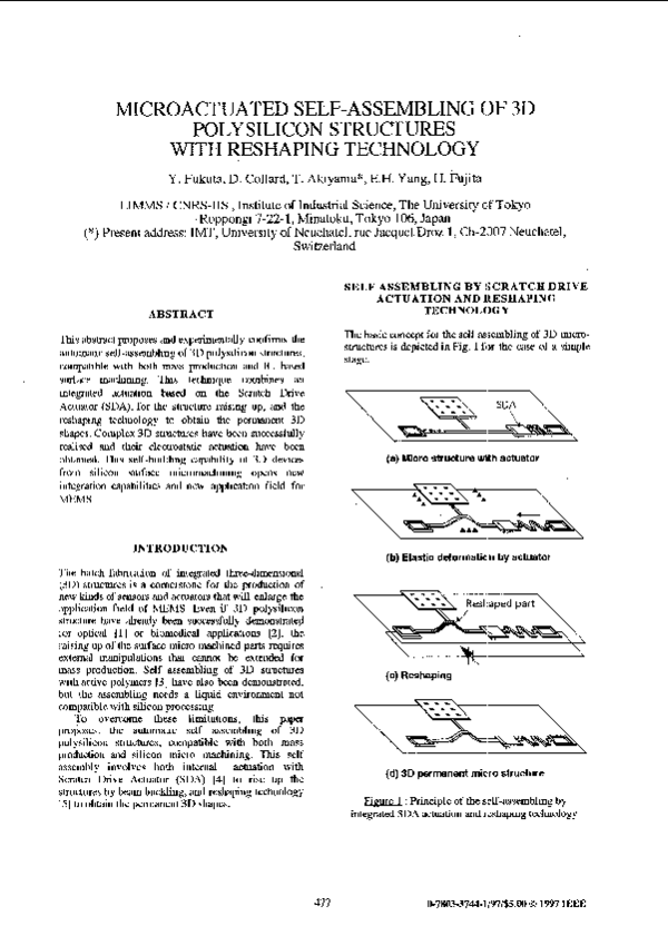 (PDF) Microactuated self-assembling of 3D polysilicon structures with ...