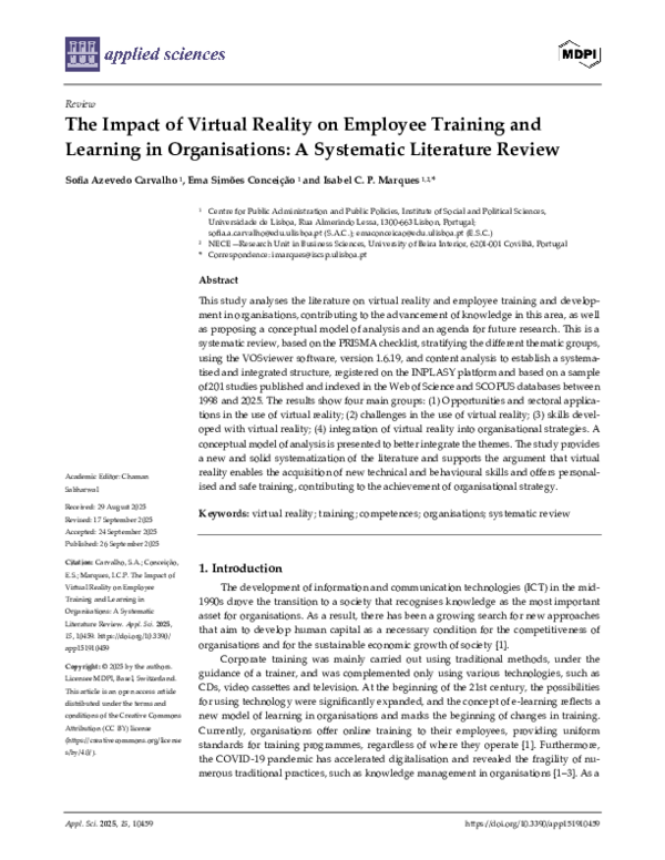 (PDF) The Impact of Virtual Reality on Employee Training and Learning ...