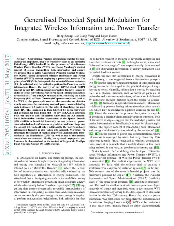 (PDF) Generalised Precoded Spatial Modulation for Integrated Wireless ...
