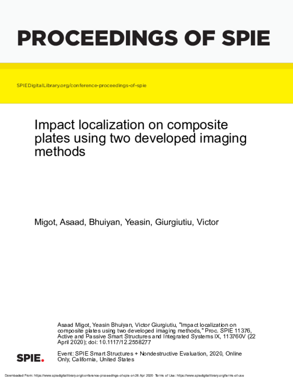 (PDF) Impact localization on composite plates using two developed ...