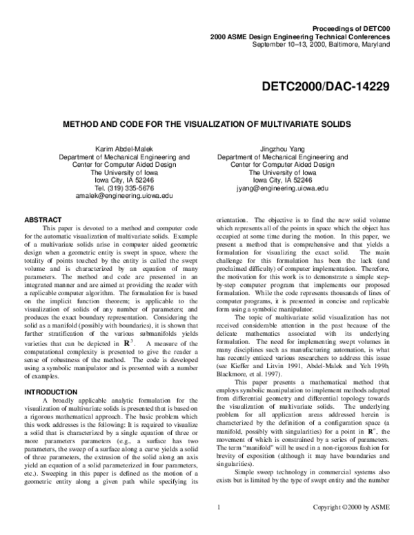 (PDF) Method and Code for the Visualization of Multivariate Solids