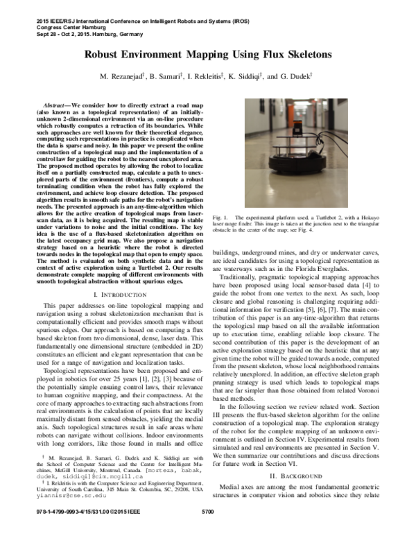 (PDF) Robust environment mapping using flux skeletons