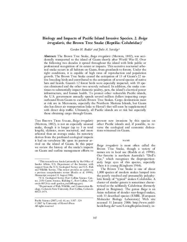 Curated visual reference: Visual Reference: Pdf Biology And Impacts Of Pacific Island Invasive Species 2