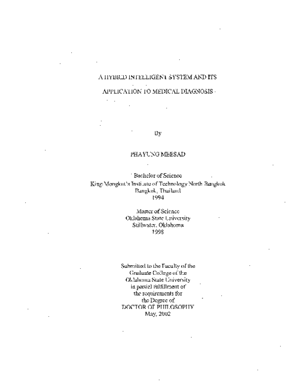 (PDF) A hybrid intelligent system and its application to medical diagnosis