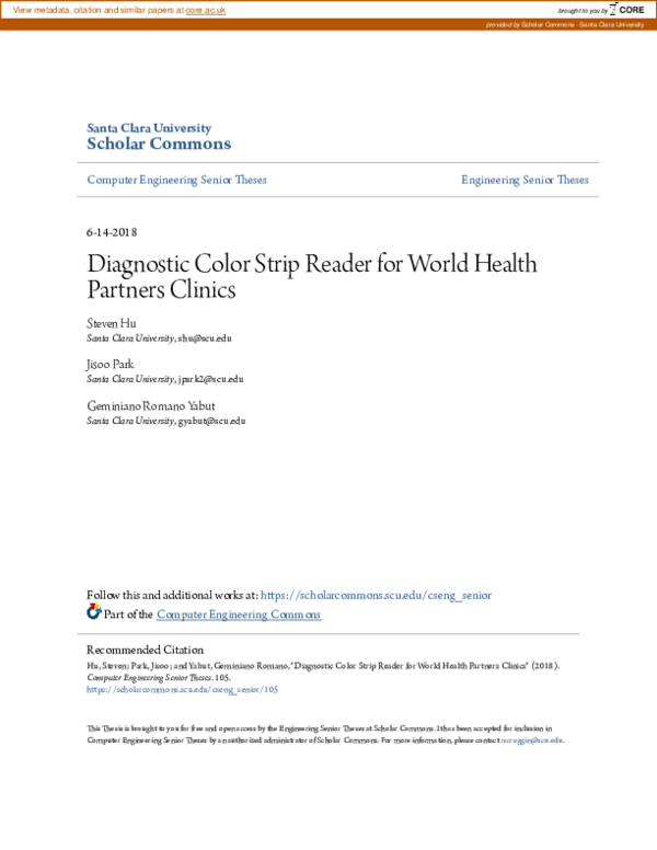 (PDF) Diagnostic Color Strip Reader for World Health Partners Clinics