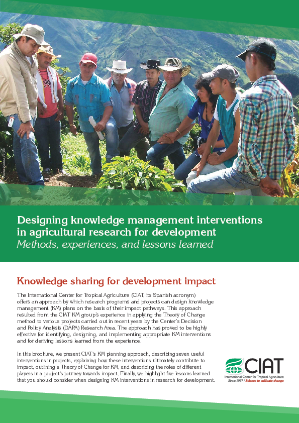 (PDF) Designing knowledge management interventions in agricultural ...