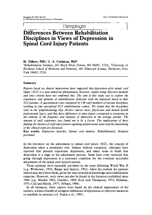 (PDF) Differences between rehabilitation disciplines in views of ...