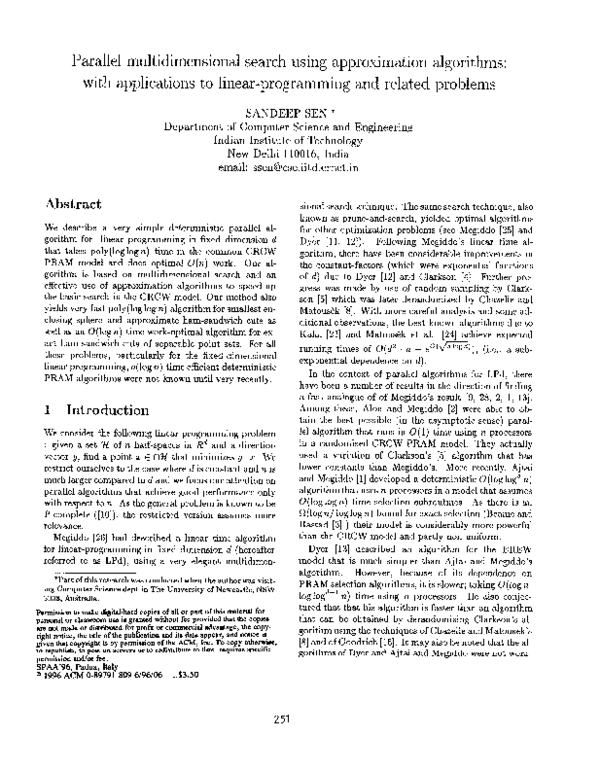 (PDF) Parallel multidimensional search using approximation algorithms