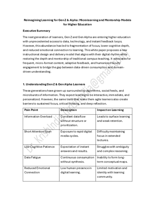 (PDF) Reimagining Learning for Gen Z & Alpha: Microlearning and ...