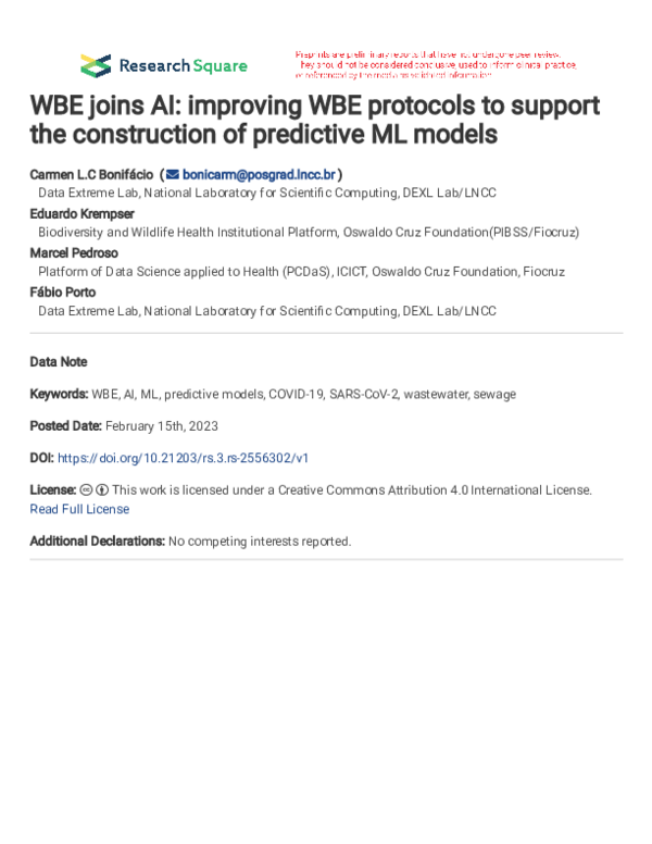 (PDF) WBE joins AI: improving WBE protocols to support the construction ...