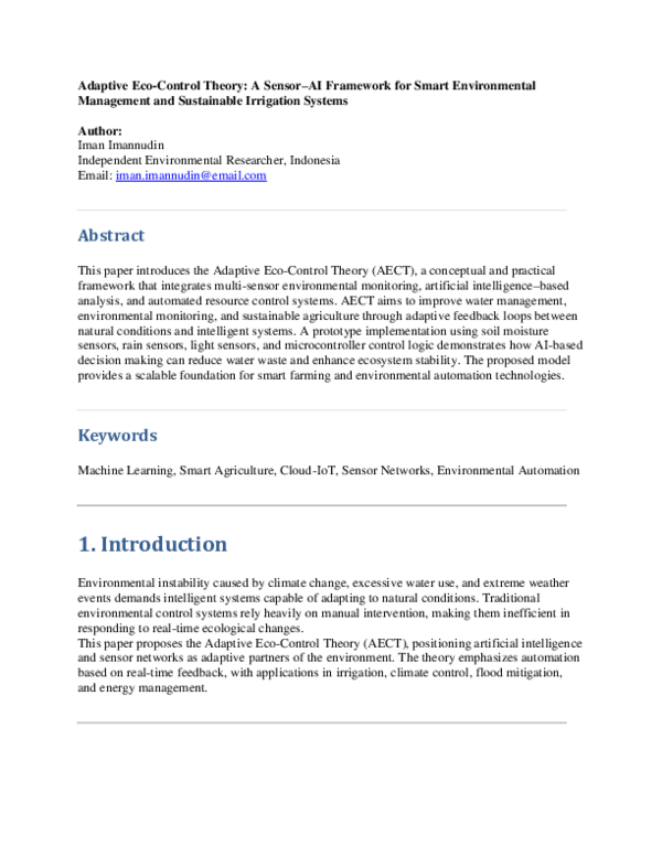 (PDF) Design of a Hybrid Solar-Powered Smart Irrigation System Using AI ...