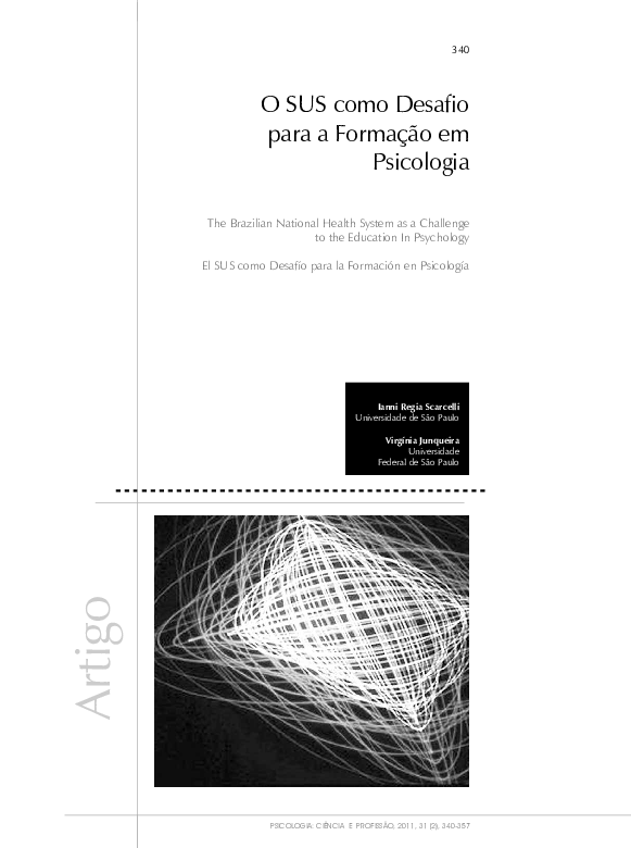 (PDF) O SUS como desafio para a formação em Psicologia