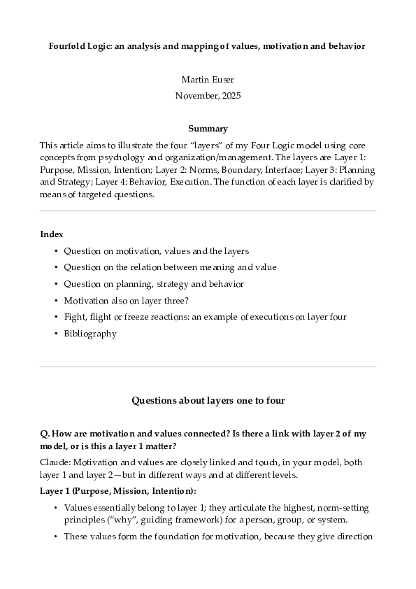 (PDF) Fourfold Logic: an analysis and mapping of values, motivation and ...