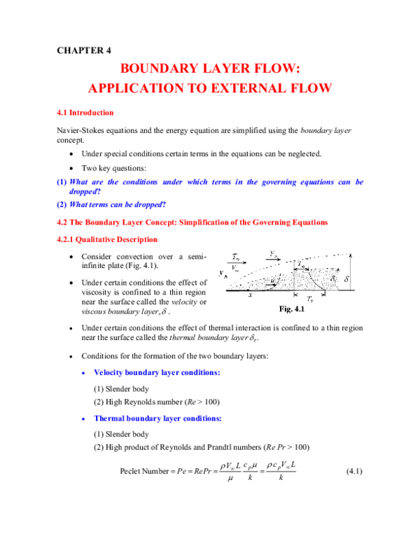 (PDF) Boundary Layer Flow: Application to External Flow