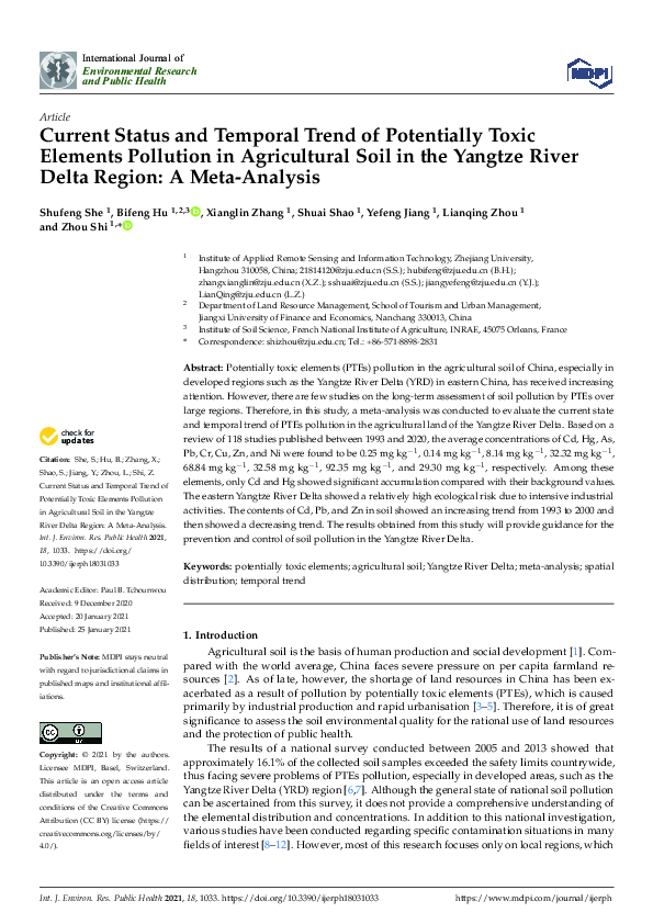 (PDF) Current Status and Temporal Trend of Potentially Toxic Elements ...
