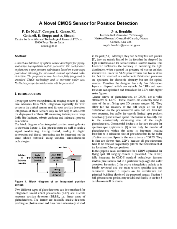 (PDF) A novel CMOS sensor for position detection