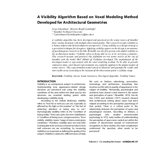 (PDF) A Visibility Algorithm Based on Voxel Modelling Method Developed ...