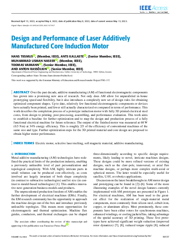 (PDF) Design and Performance of Laser Additively Manufactured Core ...