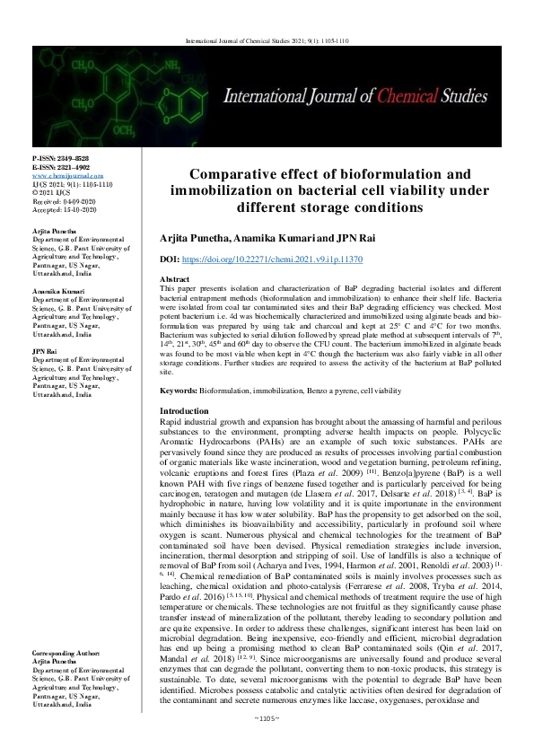 (PDF) Comparative effect of bioformulation and immobilization on ...